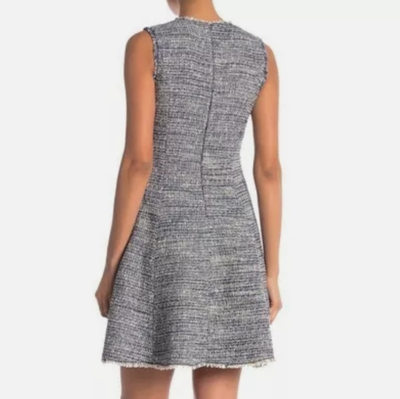 Rebecca Taylor Tweed v-neck A-line mini dress 10 - Picture 7 of 12